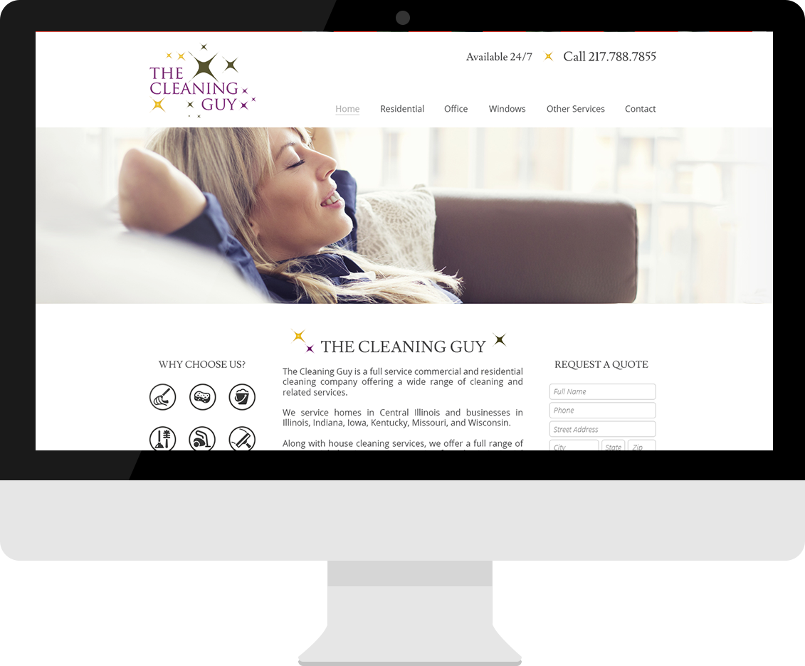 The Cleaning Guy desktop website