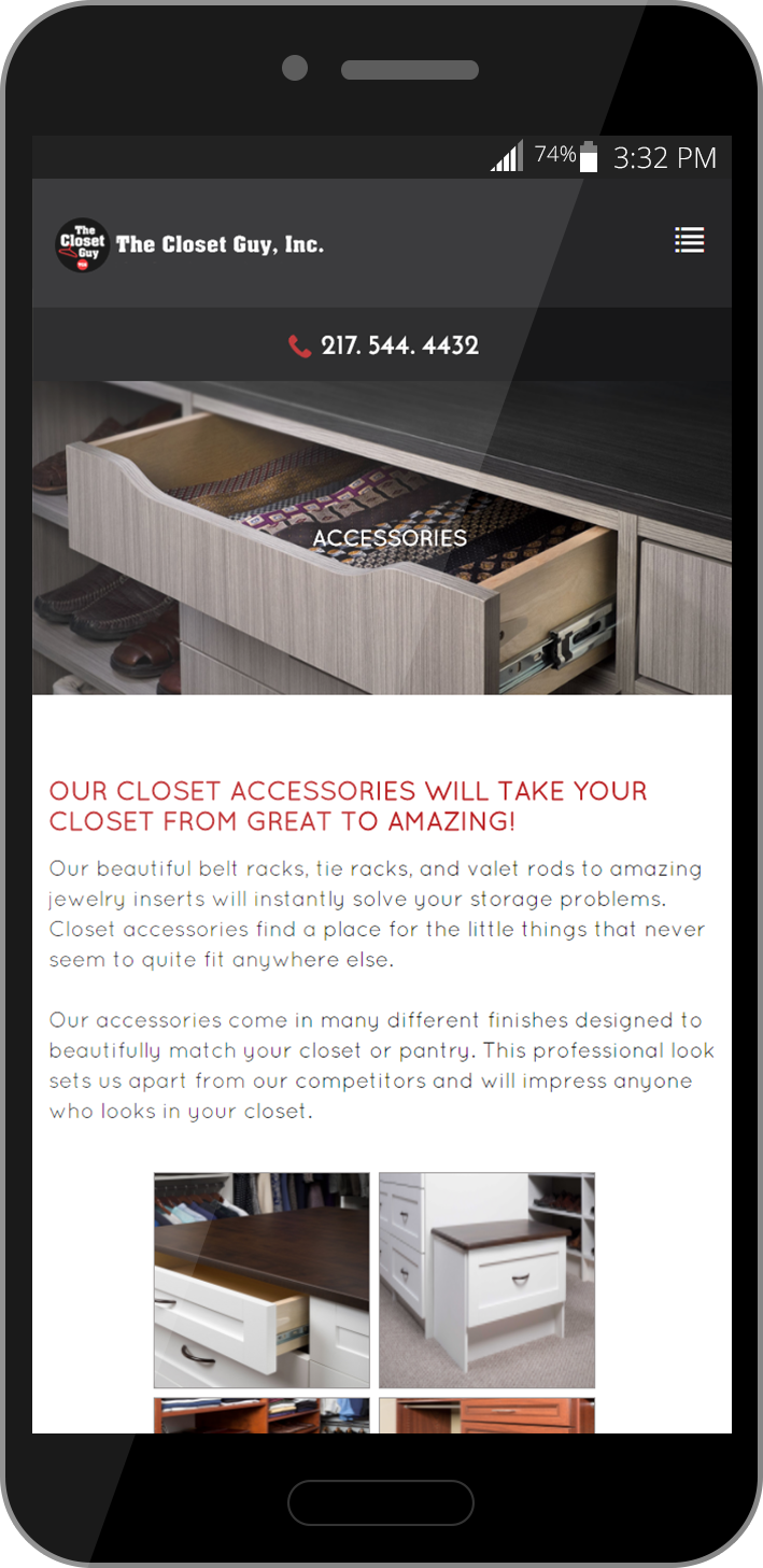 The Closet Guy mobile website