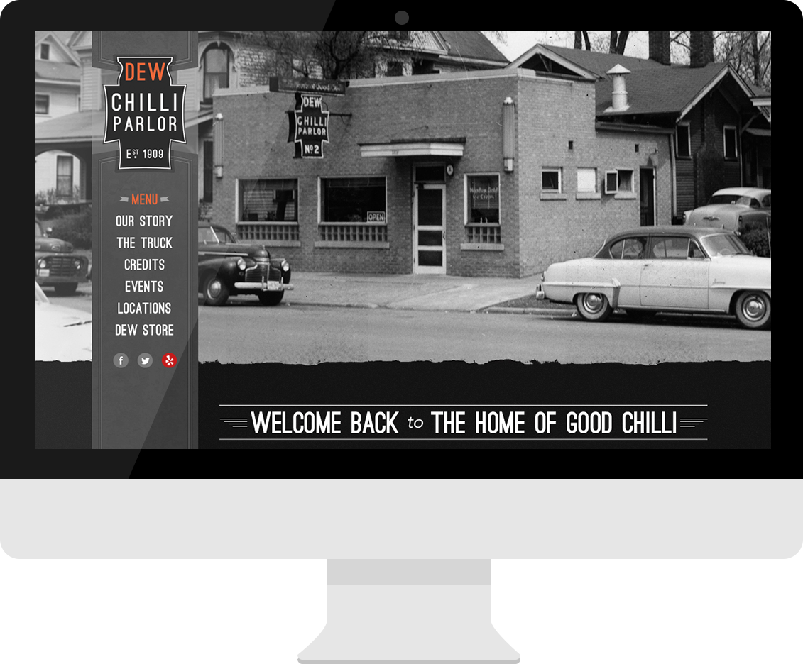 Dew Chilli Parlor desktop website